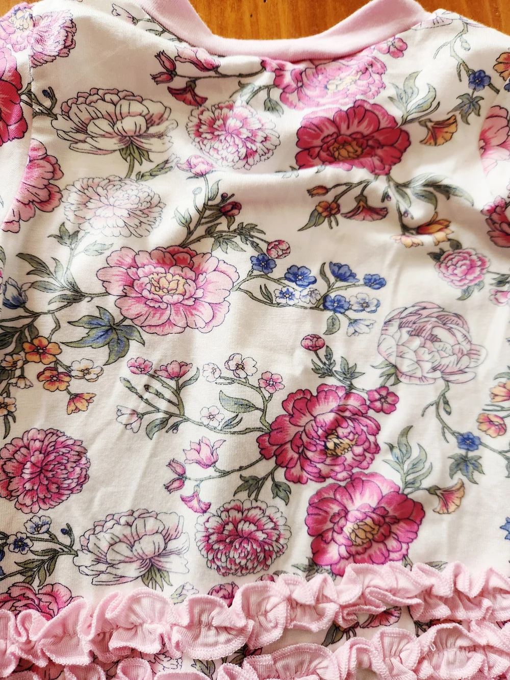 NWT Milkberry 6-9m Bamboo Floral Ruffle Butt Footie - Picture 5 of 6